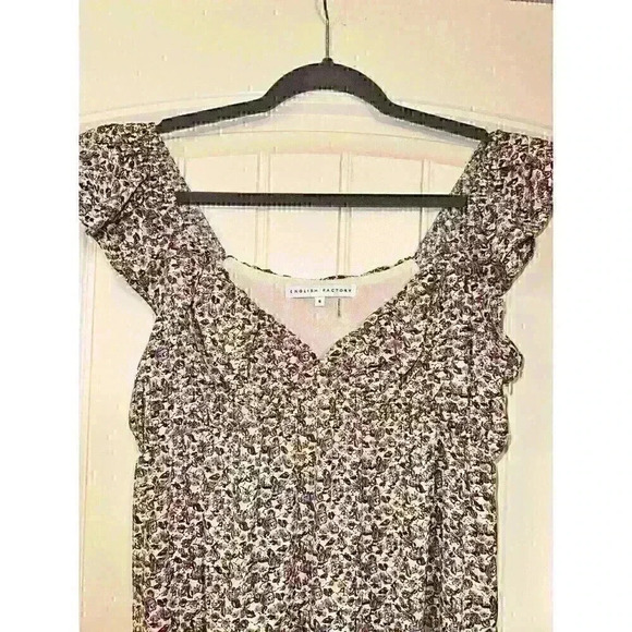 English Factory Women’s Floral Ruffle Sleeve Maxi Dress Siza Small - Picture 2 of 7